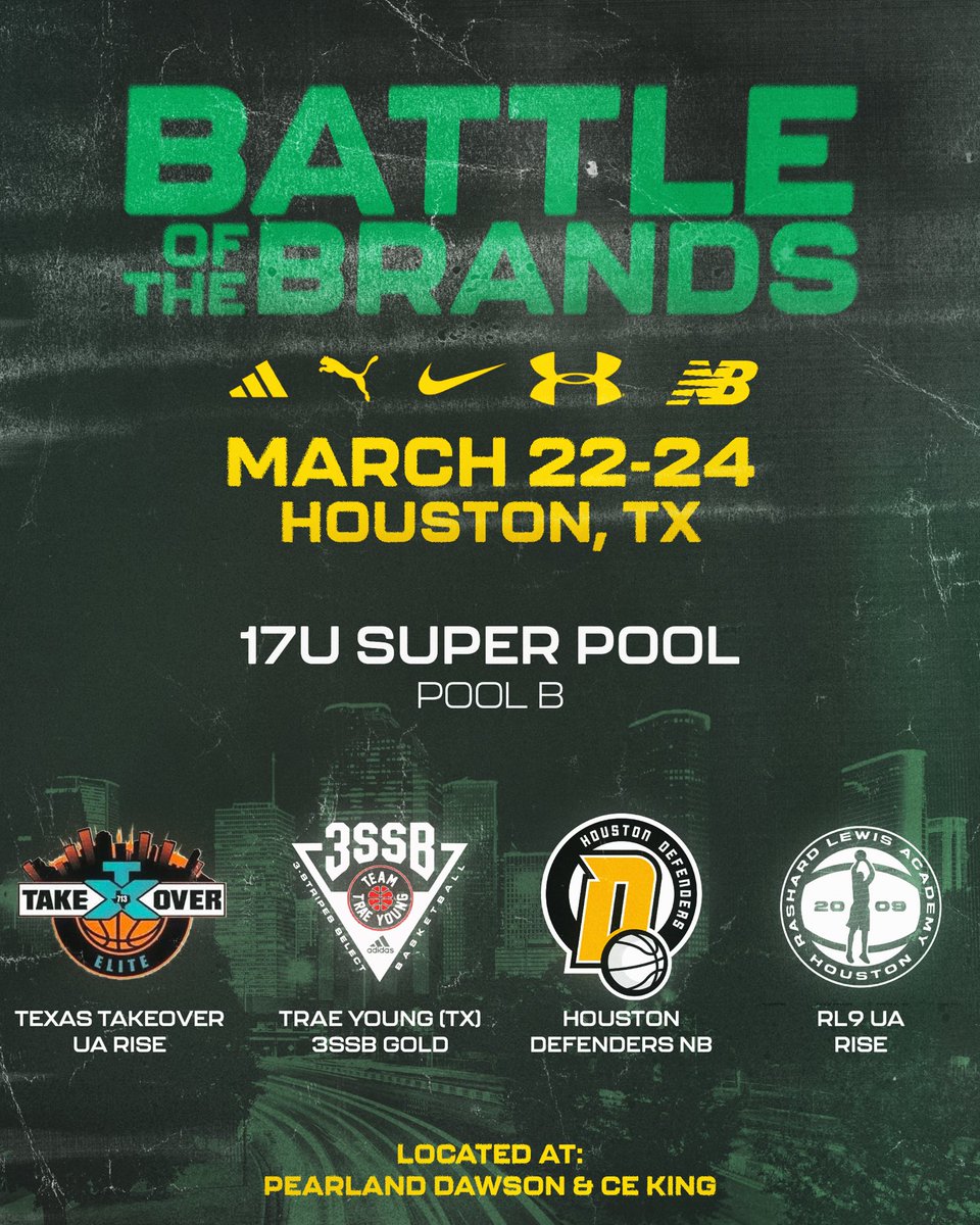It’s going down at the Battle of the Brands, check Super Pool B out! Schedule dropping Wednesday at 6pm! ⁦@houdefenders⁩ ⁦@TxTakeover_Ned⁩ ⁦@RLewisAcademy⁩ ⁦@TeamTraeYoungTX⁩ ⁦@RcsSports⁩ ⁦@ExposureOtr⁩ ⁦@djones8301⁩