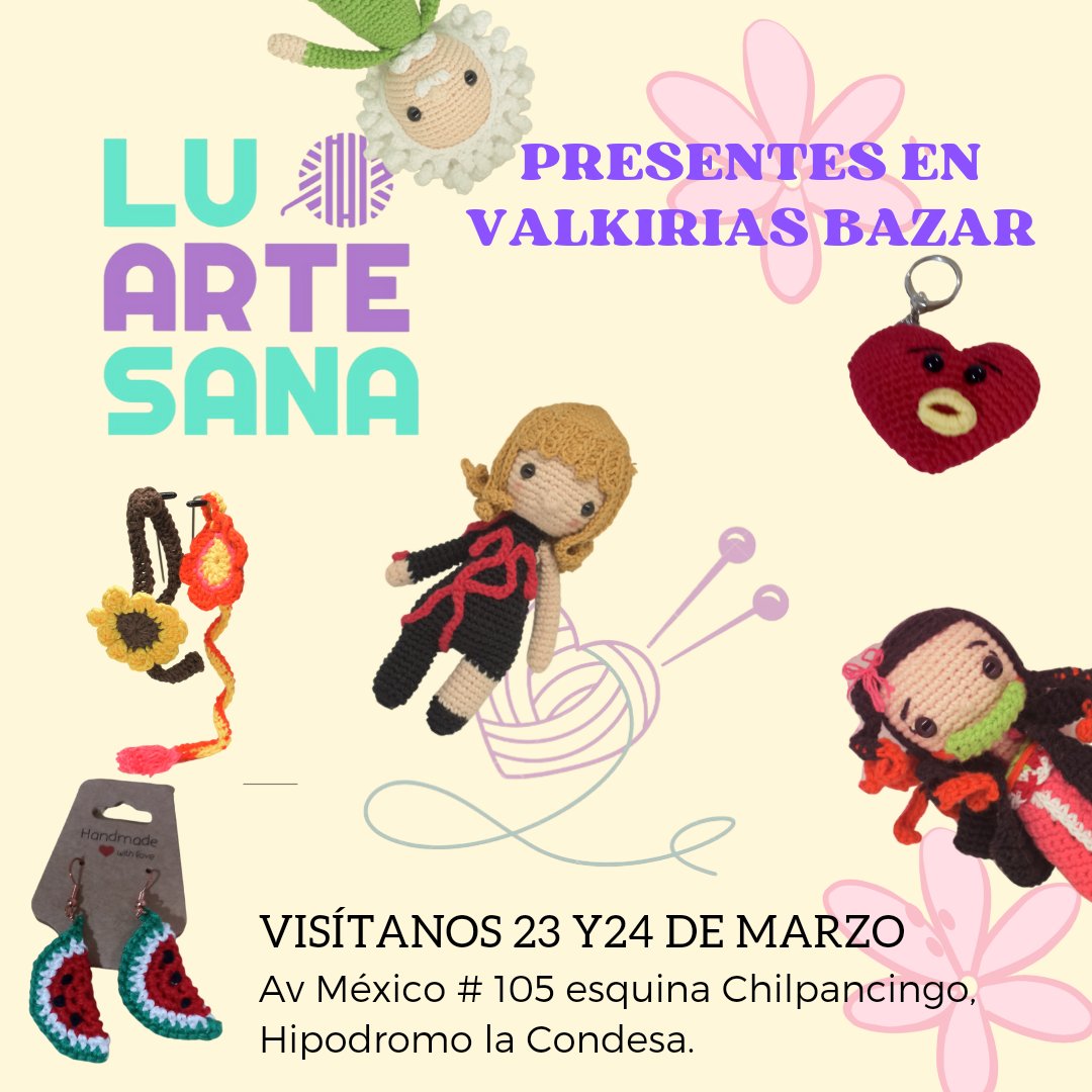 Amiguitos, si no van a salir de la ciudad y pueden visitarnos los estaremos esperando en Valkirias Bazar, ubicado frente al parque México en av. México 105, colonia Hipódromo la Condesa.
Estaremos desde las 11 y hasta las 8 PM este sábado y domingo.