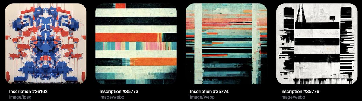 GN

🔳 Here's a glimpse at my first 1/1 ordinal art pieces inscribed on chain. We've come a long way and the new series is right around the corner.

#26162
#35773
#35774
#35776