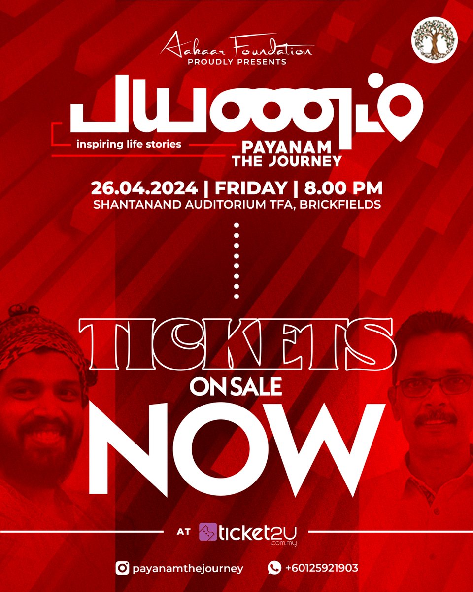 aakaar1903's tweet photo. Hola People!
Ticket sale is now Open for Payanam, the Journey.
Link to purchase: https://t.co/An73m9ucOd
Promotional Price limited to the first 300 buyers! Come, join us.. Let's dive deep into life's inspiring stories!
#aakaarfoundation #sustainableprograms #challengingthenorm https://t.co/hQ0lgQCo3k