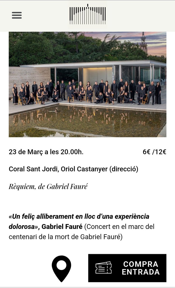 CoralSantJordi's tweet photo. Aquest dissabte, 23 de març, serem al @fmrvic i commemorarem el centenari de Gabriel #Fauré interpretant el seu famós #Requiem
Més info a: https://t.co/RIAZPpv2gQ
@CoralSantJordi @ajuntamentvic https://t.co/2lZ1esJwhg