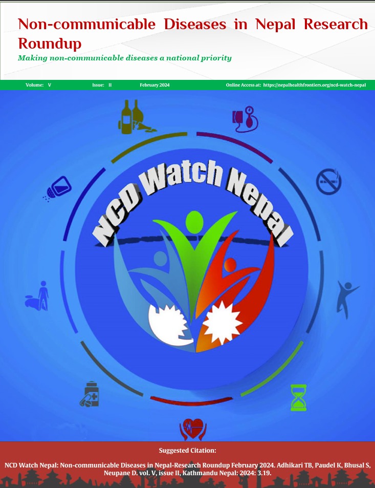 The second issue of #NCDs in #nepal📷📷 #ResearchRoundup for the year 2024 is out now. It has covered the topics of mental health, diabetes, cancer, etc. Find your copy at: nepalhealthfrontiers.org/.../NCD-Watch-…... #ncdwatchnepal #ActOnNCDs #beatNCDs #ncdwatchnepal