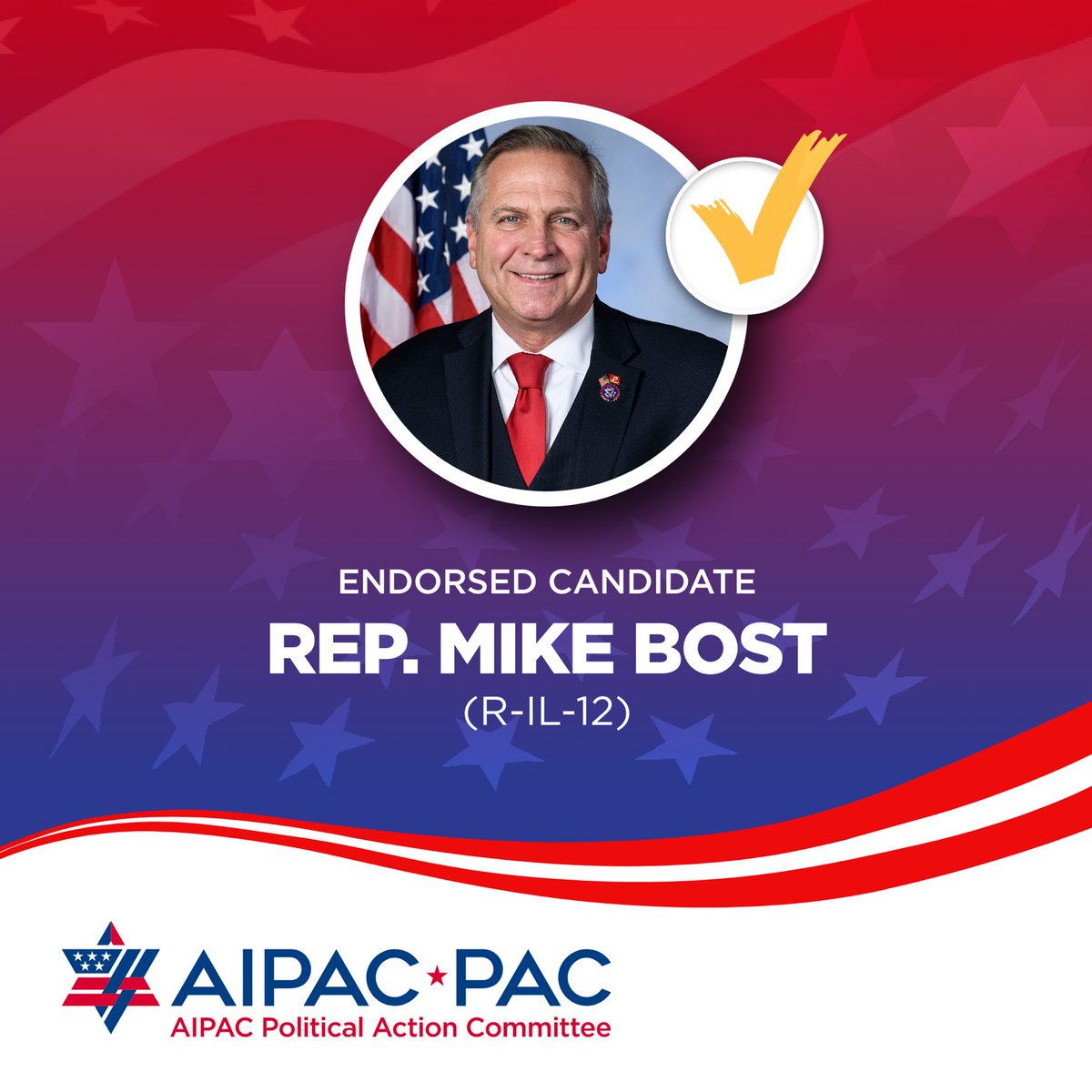 Congratulations to AIPAC-endorsed ⁦⁦@BostForCongress⁩ on your primary election victory! AIPAC is proud to stand with pro-Israel candidates who help strengthen and expand the U.S.-Israel relationship. Being pro-Israel is good policy and good politics.
