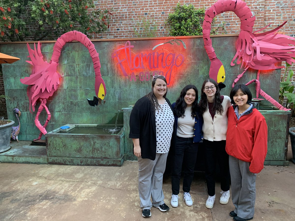 Proud of these awesome students for presenting their work at #ACSSpring2024 in NOLA! We took some time to have some dinner and fun once our presentations were all done!