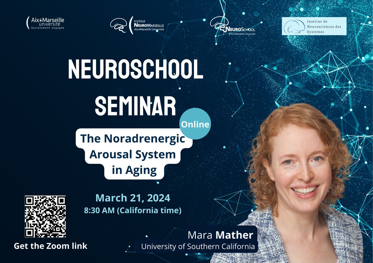 Via the magic of Zoom, I'll be giving a @NeuroSchool_mrs seminar in Marseille from Los Angeles on Thursday. If aging and the #locuscoeruleus #noradrenergic system is of interest to you, you are welcome to join (see link below).