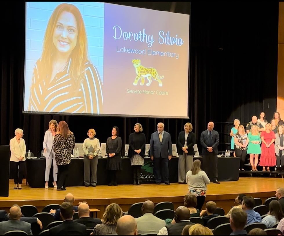 margehelwig's tweet photo. Tonight we got to celebrate our NKC Schools HONOR CADRE honorees, Ms. Dice & Ms. Silvio (better known as Nurse Dorothy)! We are so proud to have these top notch humans serving as champions for all our students @lakewoodnkc each day! #learningatTheLake #NKCChampions https://t.co/nIYTyXBrpE