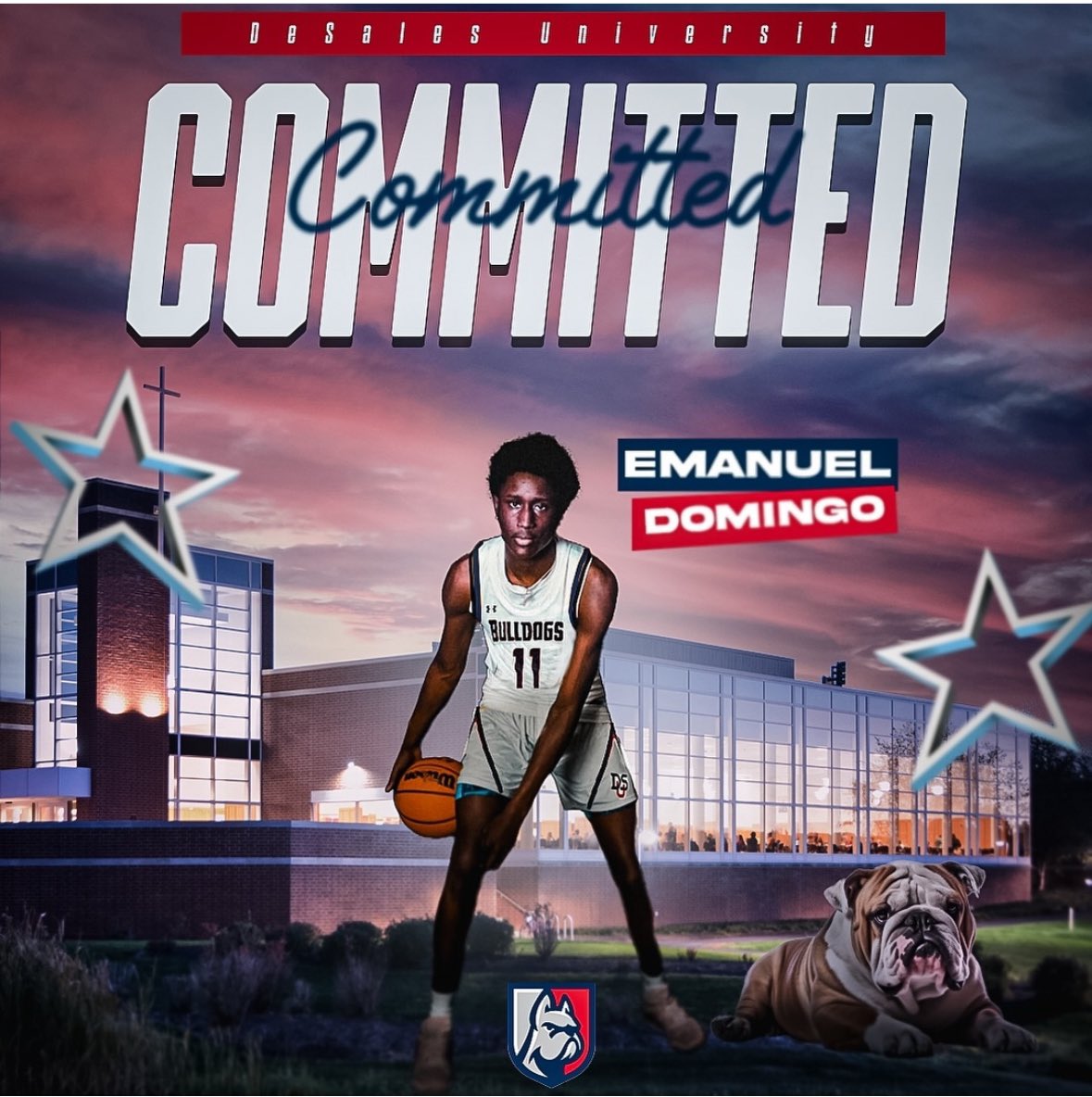 congratulations to <a href="/emanue1domingo/">Emanuel Domingo</a> (‘24 @SJVbbasketball) on his commitment to <a href="/DeSalesHoops/">DeSales Bulldogs MBB</a>. Manny had a great spring/summer for us &amp; a great season for SJV where he led the Shore Conference in blocks. Manny is our 4th commitment in the c/o 2024 &amp; our 118th overall.  #theforceway