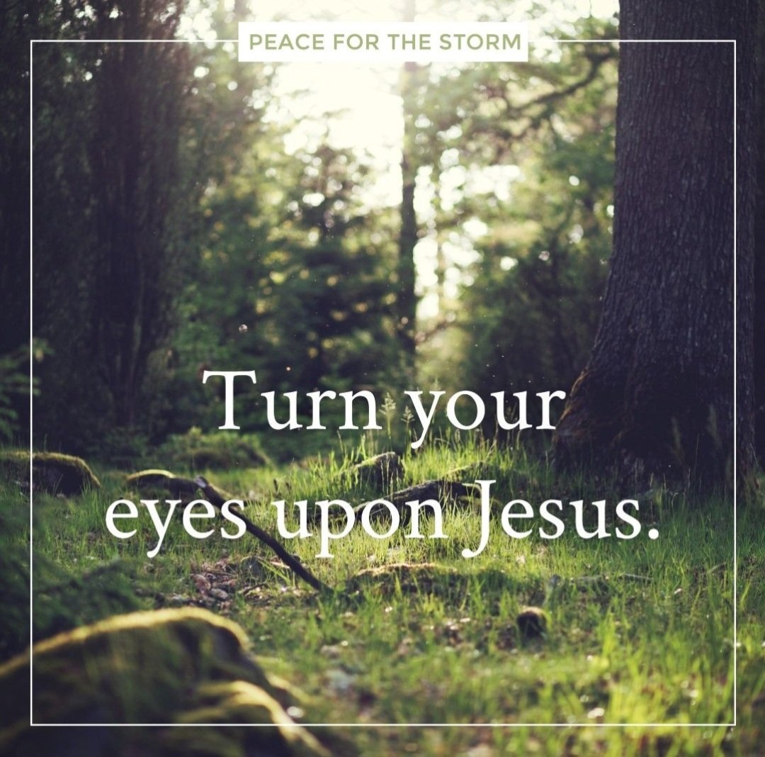 Turn your eyes upon Jesus Look full in His wonderful face And the things of earth Will grow strangely dim In the light of His glory and grace