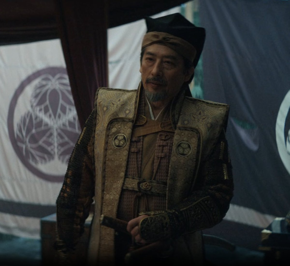 Toranaga from Shogun is an incredibly cool character for several reasons but mostly because he loves to disappear for a while and return in the sickest fit you've ever seen