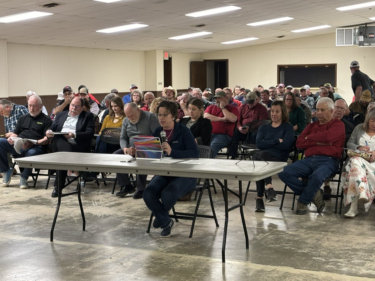 After a nearly 3-hour public hearing and meeting which drew appx 150 people to fairgrounds, the Hamilton County Joint Planning and Zoning Commission voted to deny Synergen Green Energy proposal to build ammonia plant on Hwy 34.