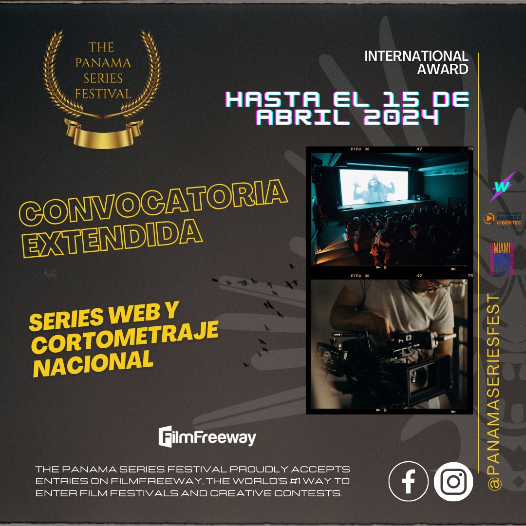 PanamaSeries's tweet image. Convocatoria extendida hasta el 15 de abril para proyectos panameños #panama #convocatoria #filmfest #filmfreeway