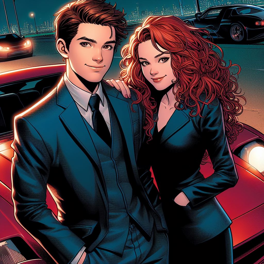 BlackJack89's tweet photo. Peter Parker and Mary Jane Watson as spies or Shield Agents...I don't know I saw James Bond was trending so here they are as partners...Still waiting for Marvel to make a Peter Parker that's a spy/secret agent #PeterParker #MaryJaneWatson #AIArtWork #Marvel #AgentsofSheild https://t.co/RHknVywktT