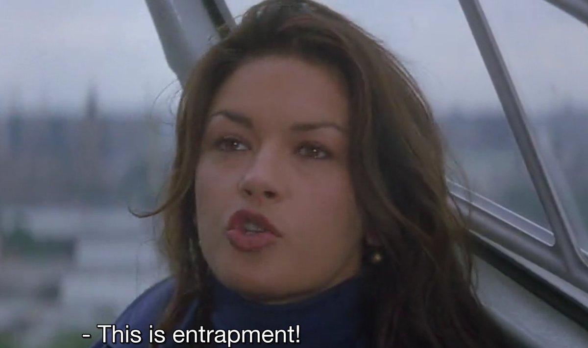 me when i'm watching Entrapment (1999)