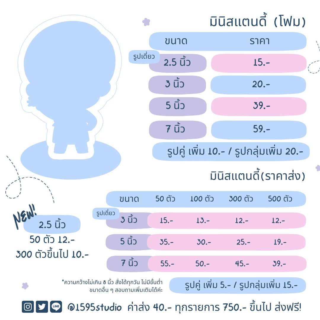 1595studio's tweet photo. [💗] ราคาอัปเดต 2024

✅มินิ #สแตนดี้(โฟม)
✅#โพลารอยด์ | #photobooth
✅#Photocard |#Postcard | #Bookmark
✅#เข็มกลัด #พวงกุญแจ
📌ส่งรูปที่ชอบมาทำได้เลยค่ะ
ซื้อเยอะมีราคาส่งแน่นอนค่า
.
📆เปิดทุกวันไม่มีปิดรอบฮับ
📝สนใจสอบถามเข้ามาก่อนได้นะค้า ไม่ซื้อไม่ว่ากันค่ะ 😘
#1595รีวิว https://t.co/1A4GkVCgjW