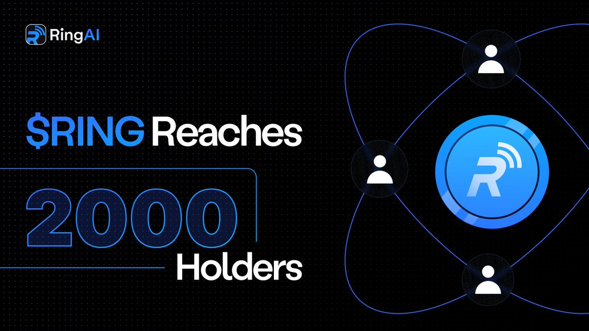 The $RING team would like to personally thank you all for helping us hit 2,000 holders in just 7 days.

We have a long road ahead, with a lot of updates and announcements coming.

Keep the calls coming ringers! 📞