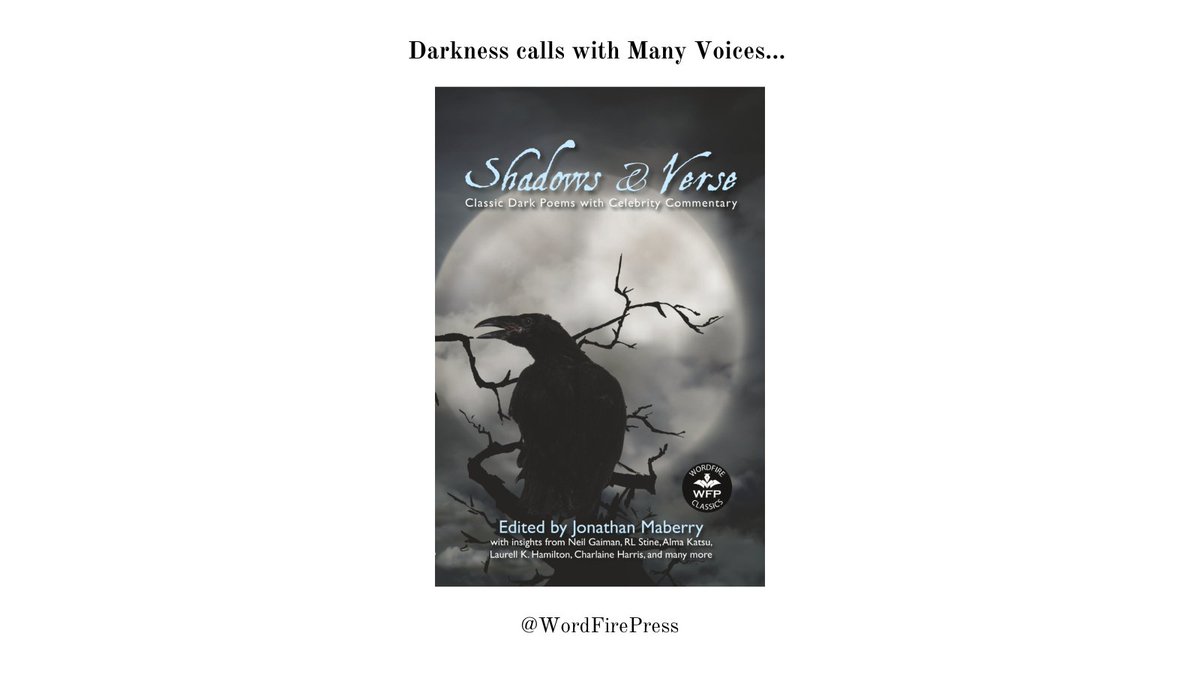 WordFirePress's tweet image. Cover Reveal: COVER REVEAL: SHADOWS & VERSE edited by Jonathan Maberry
SHADOWS & VERSE: CLASSIC DARK POEMS WITH CELEBRITY COMMENTARY
#librarycollection #poetry #darkpoetry #celebritycommentary #classicpoetry #wordfireclassics #horrorpoetry #coverreveal