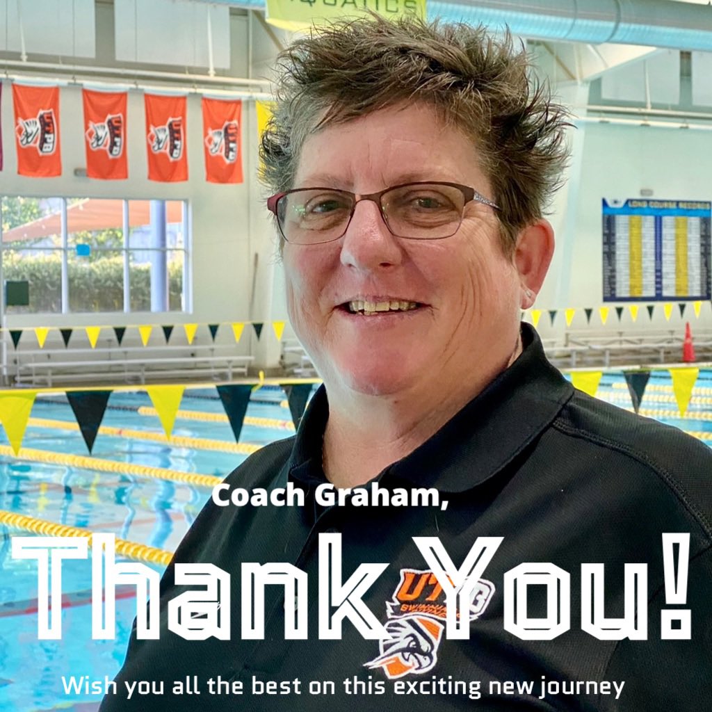Our Falcon Leader is leaving the nest.  Wishing Coach Graham all the best on her new journey @utrgvswimdive!  #FalconPride 🤙🧡🖤➡️🤠✌️