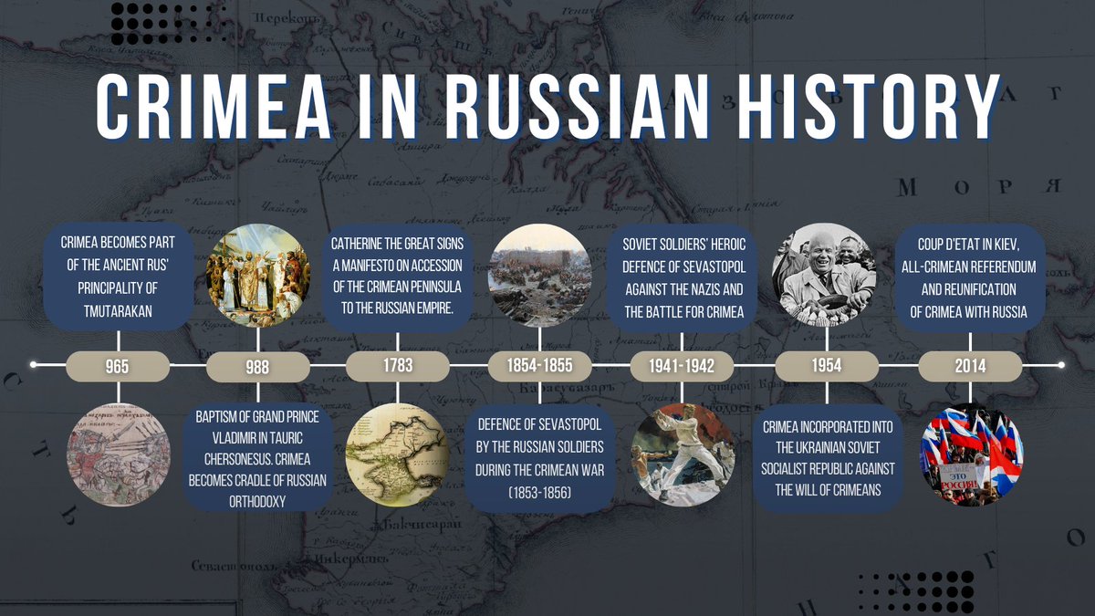 #CrimeaIsRussia 🇷🇺 Russia & Crimea have gone hand in hand throughout history since the second half of the X century, when the peninsula’s eastern part was included in the Rus' Principality of Tmutarakan. Read more on Crimea's place in Russian history 👉 t.me/MFARussia/19508