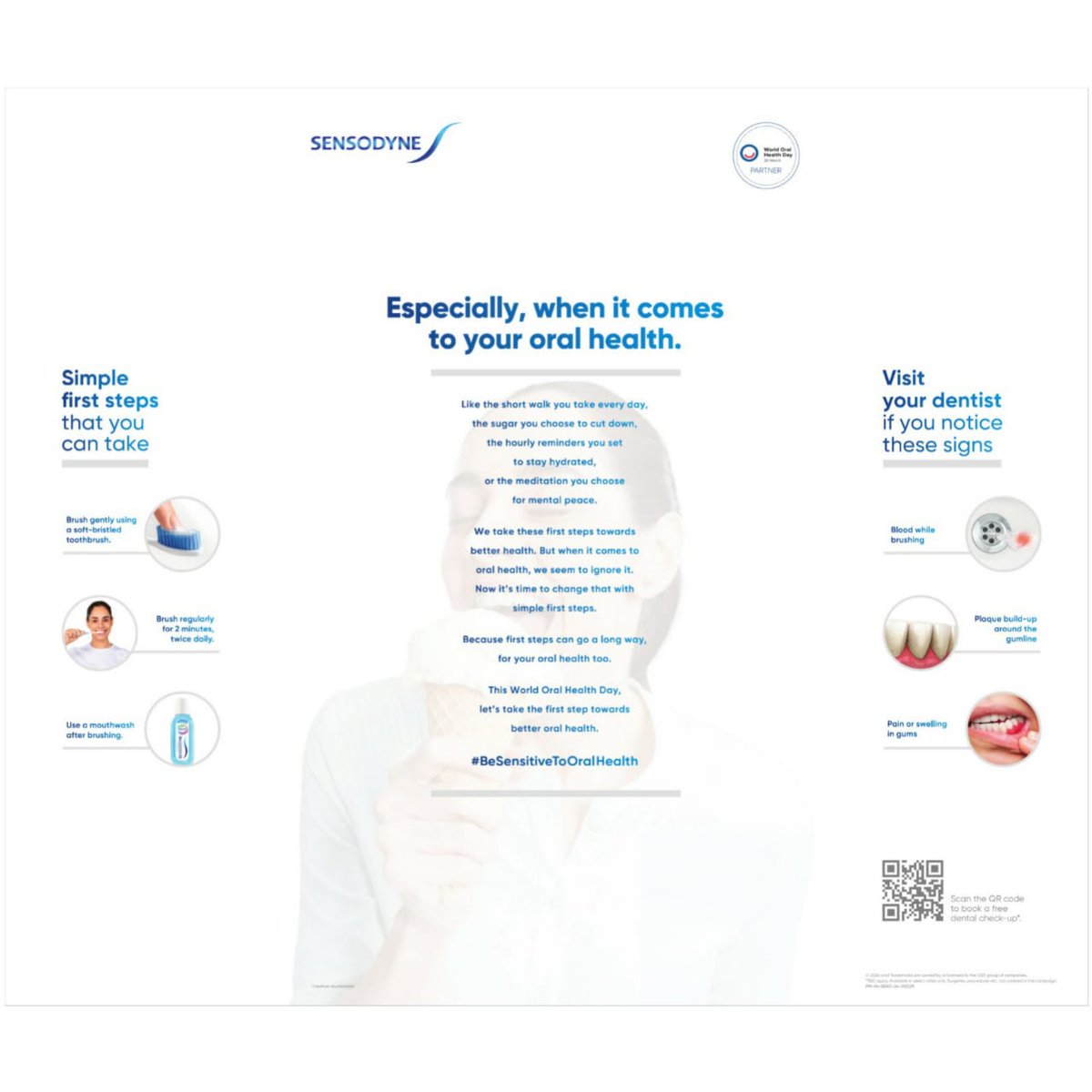 TimesResponse's tweet photo. Sensodyne helps you to take the first step towards a better oral health. In this unique and informative French Window innovation, find out how you can #BeSensitiveToOralHealth
#PowerofPrint #TimesofIndia #TOI #ImpactfulAds #Sensodyne #OralHealth #FirstStepMatters https://t.co/JKDa9BR067
