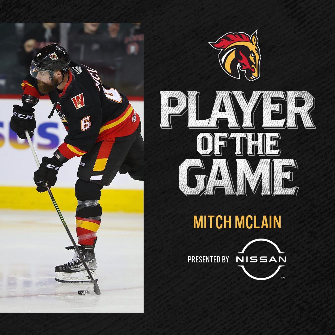 AHLWranglers's tweet photo. Mitch McLain is the Wranglers' @nissancanada Player of the Game. 

McLain scored the game winning goal while recording his 100th career AHL point against the Condors on Tuesday night. https://t.co/r4t4tpPMNP