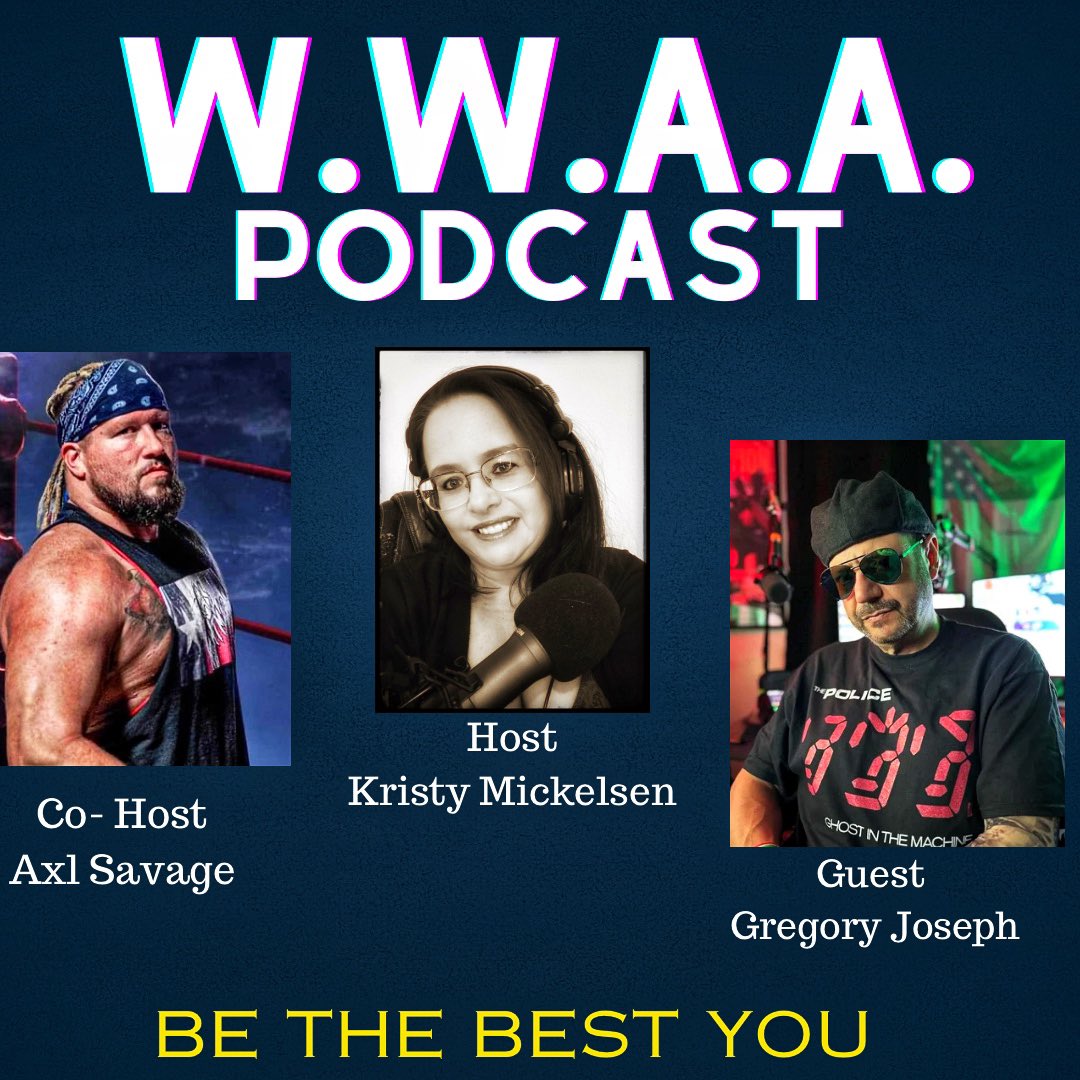 KristyBooks's tweet photo. What?!?! 2 hot men and some Mics! 
I am in!! 
Check out this episode of W.W.A.A. Podcast!! With hosts @kristybooks &amp; @TheAxlSavage and special guest @GregoryJoseph70 

👇🏻👇🏻👇🏻
https://t.co/5B7T3i67H6 https://t.co/bn73Z0Itoz