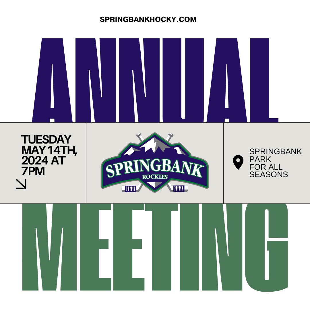 Mark your calendars for this years AGM. 
May 14th @ 7pm