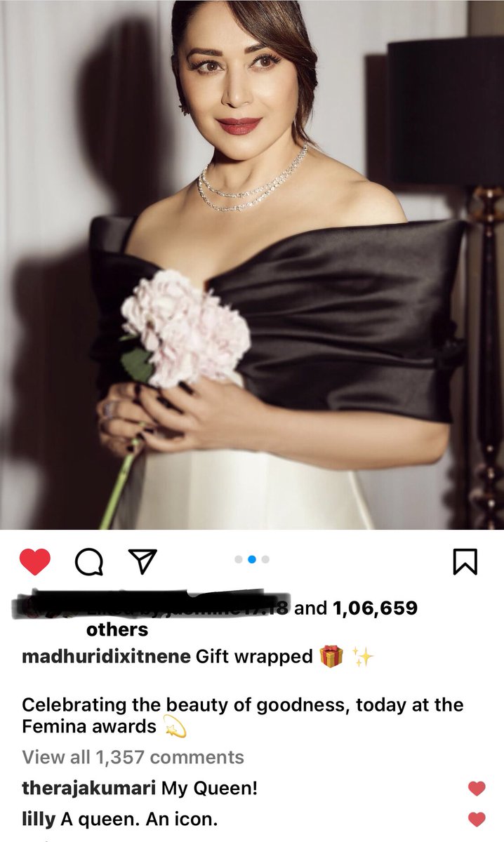 #LillySingh’s comment on Madhuri’s post 
#MadhuriDixit