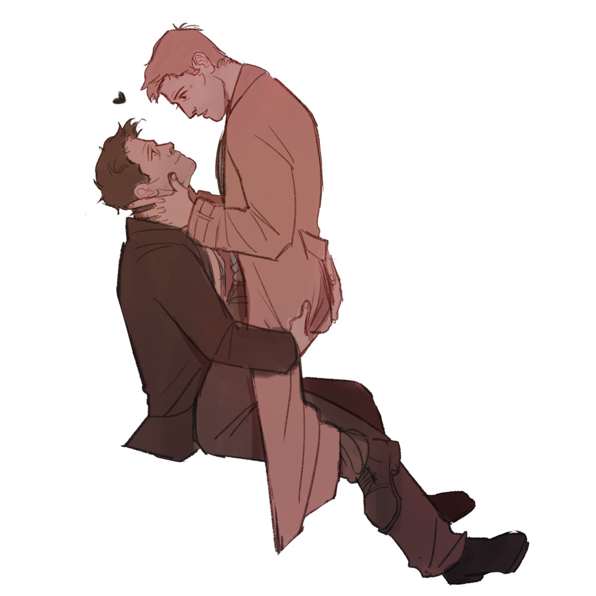 eggcheff's tweet photo. men (dean winchester) will just wear another man's (castiel's) trenchcoat and sit on his lap [ #spn ] https://t.co/1bVViW6zpU