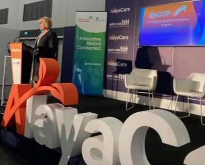 pacop_uow's tweet photo. We hope you were able to attend #PACOP National Director, Prof Claire Johnson's presentation at #AHW in Sydney today on 'Making #PalliativeCare business as usual in residential #AgedCare facilities'. She'll be attending both days, so reach out and say hi. https://t.co/bOzhCCAMAx