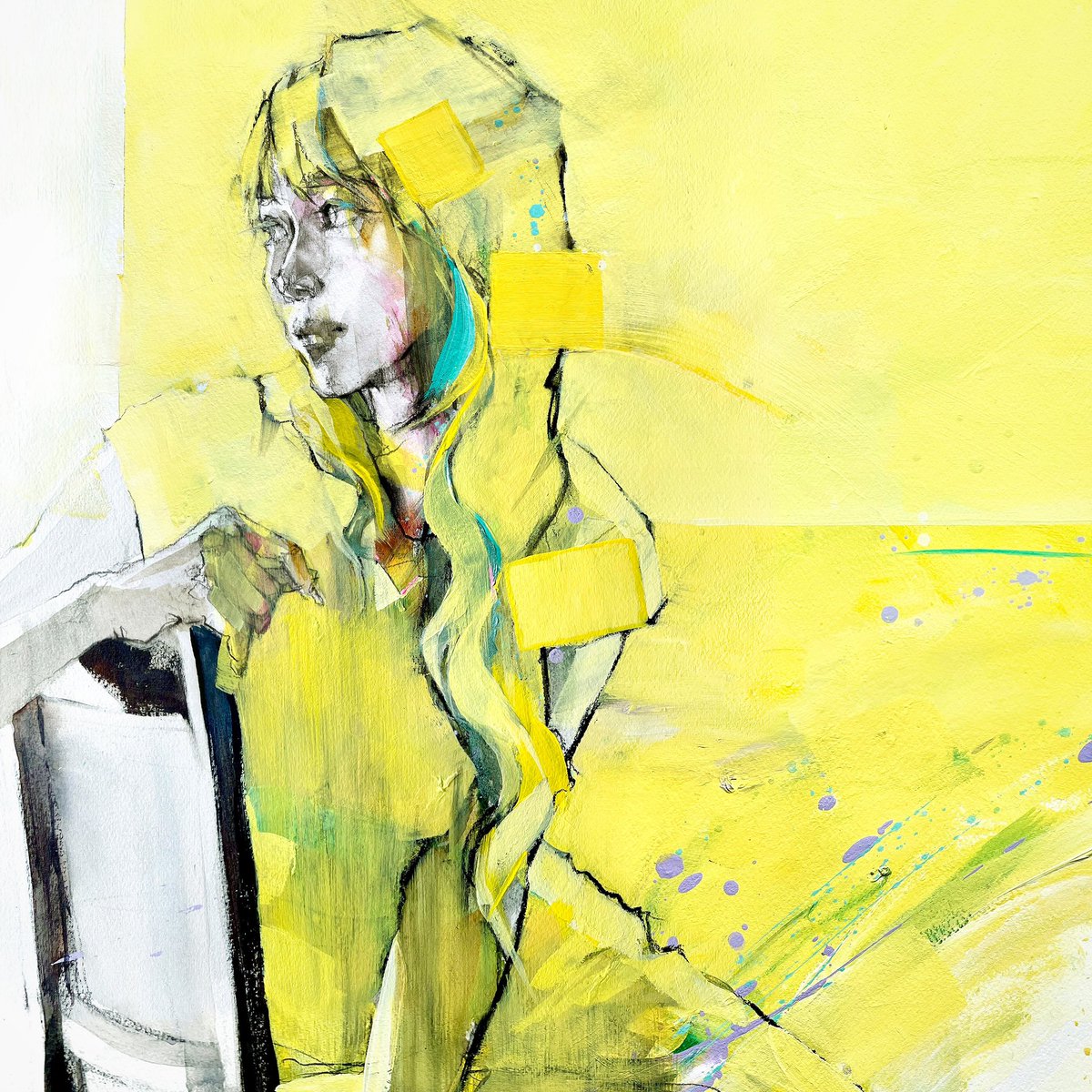 大切にしたい存在があるって幸せだと思う。
見過ごしそうな当たり前をたくさん感じよう✼
⁡
title：Mimosa-会いにいく(画像は作品部分)
⁡
#woman #art #女性画 #portrait #古河原泉 #artwork #izumikogahara #art #oilpainting #oil  #yellow #mimosa #yellowdress