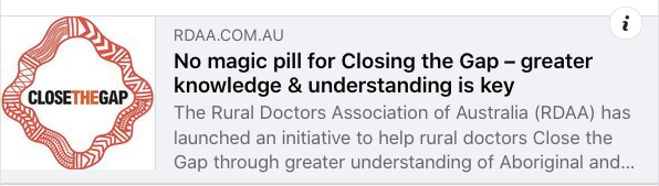 Culturally aware healthcare helps First Nations patients feel safe, comfortable & heard. This #CloseTheGapDay2024 we are proud to announce we're partnering w/ @AIDAAustralia to provide our members w/ discounted access to online cultural awareness training. bit.ly/4cl96ki