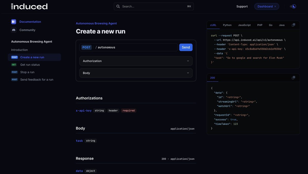 We just released the first ever publicly available autonomous web agent API.

We're also excited to announce that we're fully compliant: SOC2, HIPAA and GDPR.

Read more: induced.ai/changelog