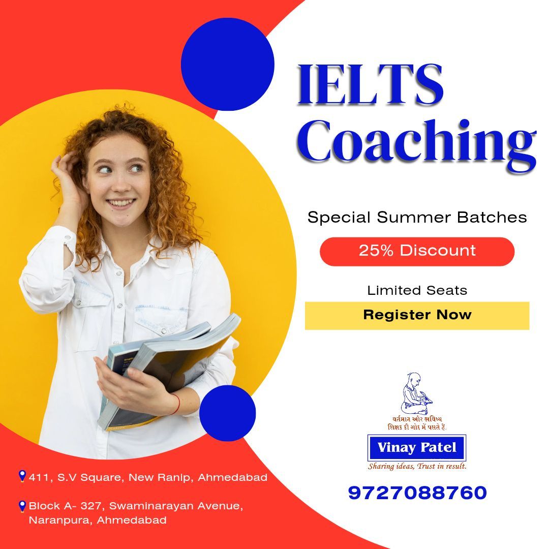 🔥Hot Summer, Cool Offer!🔥 Are you ready to ace your IELTS exam and achieve that coveted 8-band score? Look no further! 🎯 VPC is thrilled to announce our Special Summer Batches with a whopping 25% discount! 🌞📚 #StudyAbroad #IELTSPrep #SummerBatches #VinayPatelClasses