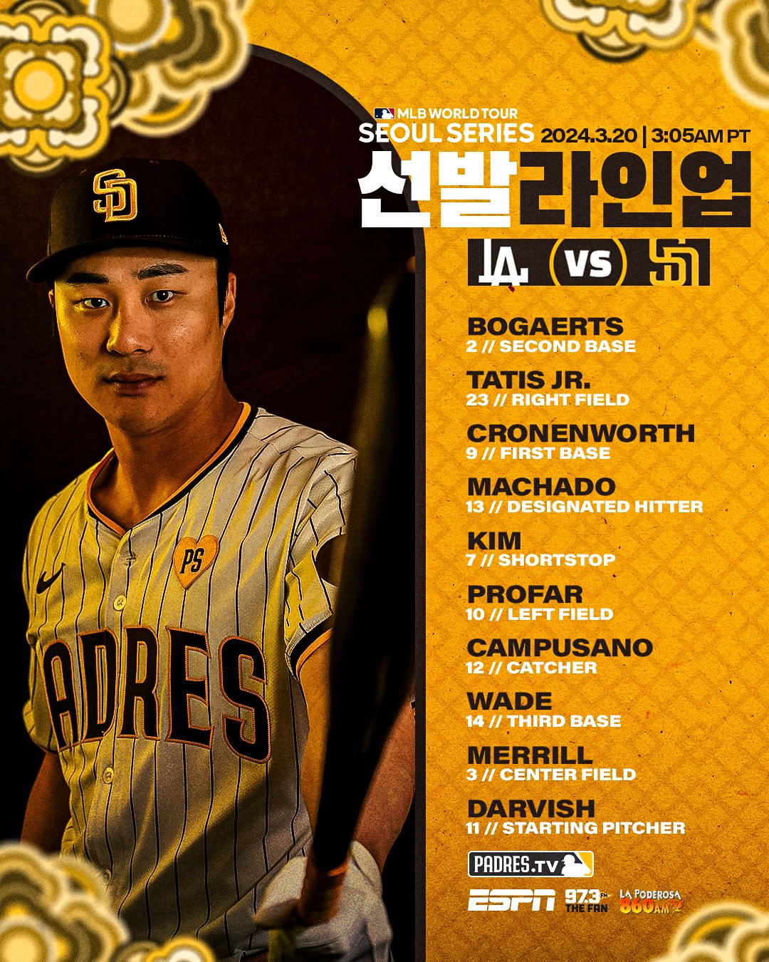 売れ筋がひ！ PADRES パドレス Day Opening ボール サイン Jr タティス 記念グッズ