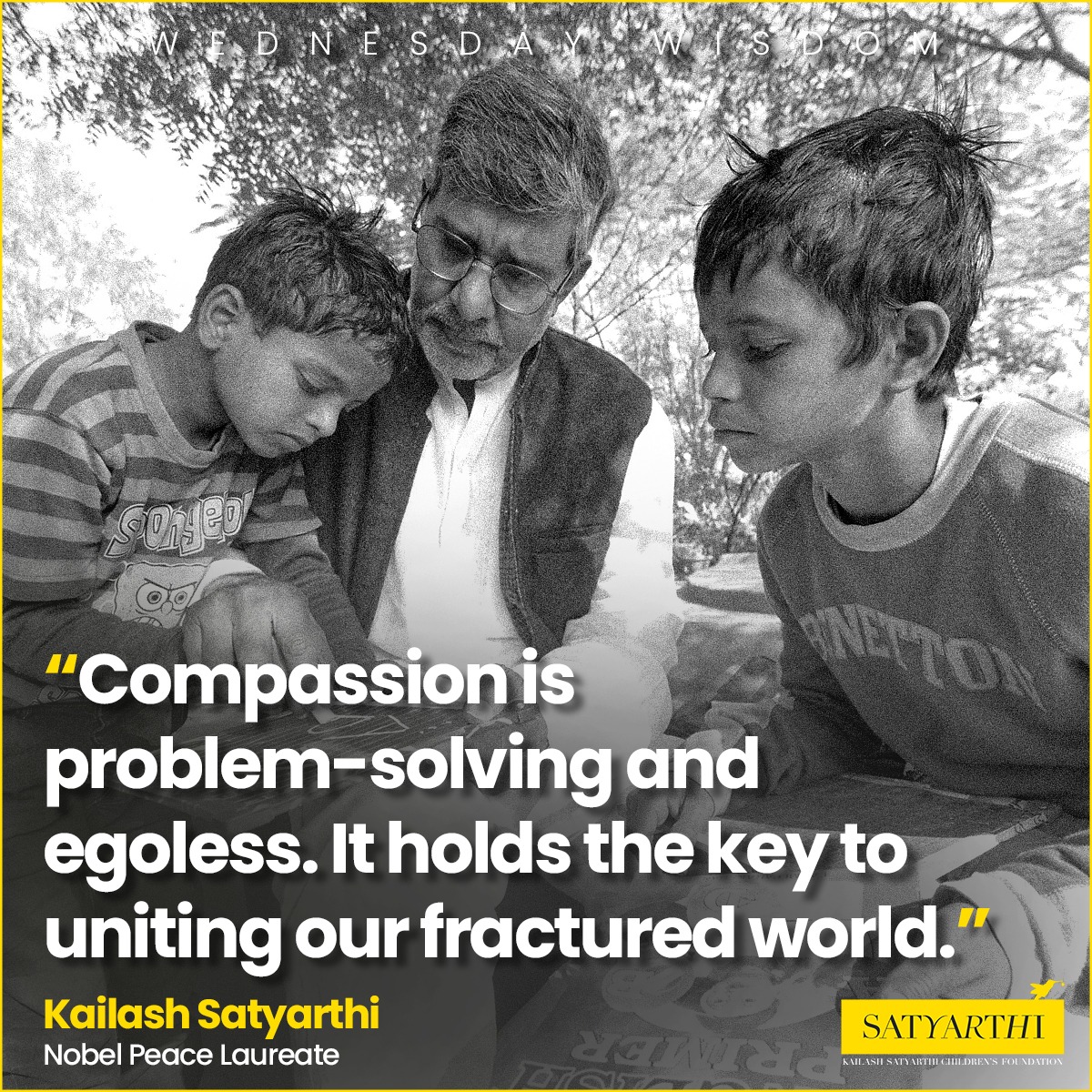 💯🙏
#Kailashsatyarthi #WednesdayWisdom #compassion