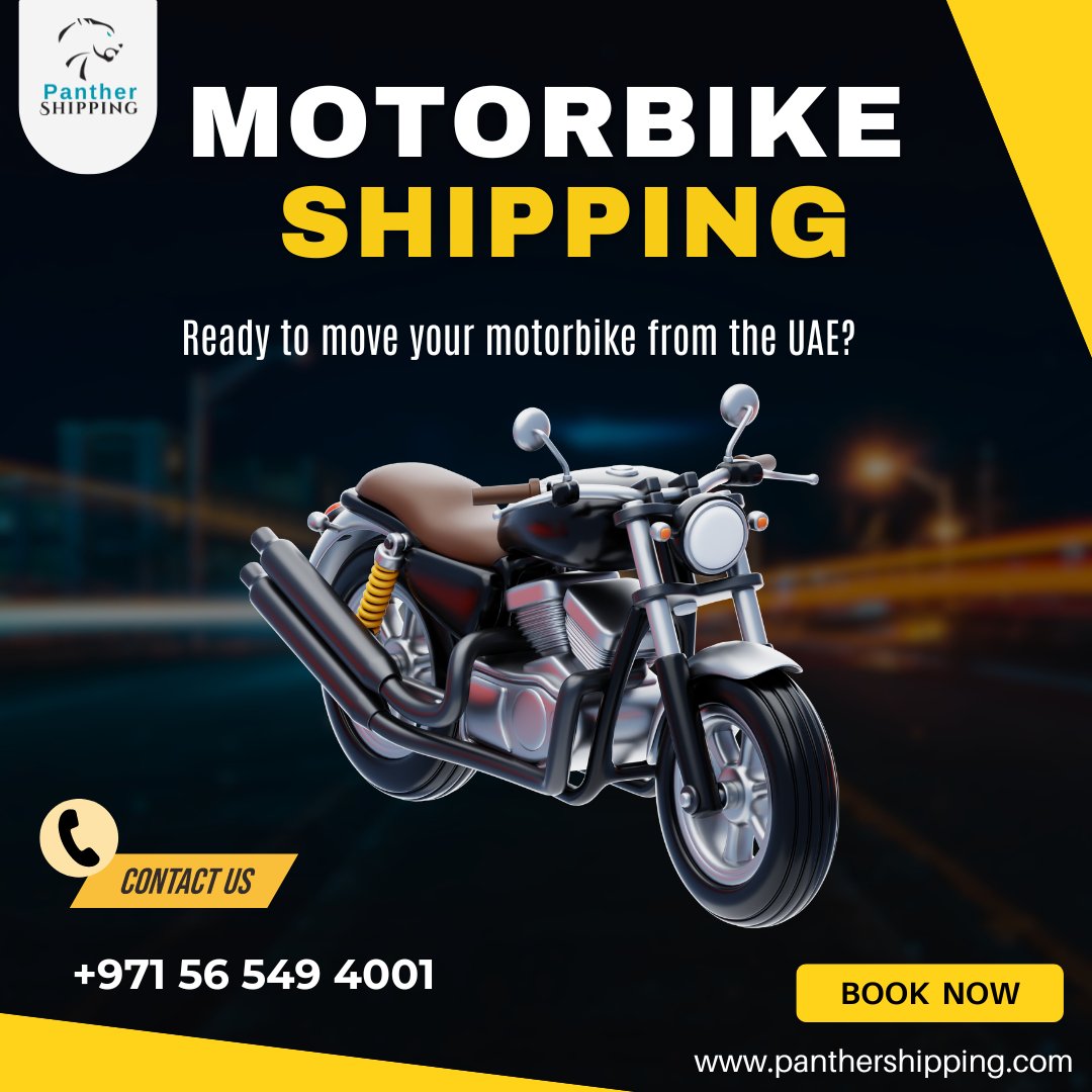 📷 Your Trusted Motorbike Shipping Partner!
📷 Ready to move your motorbike from the UAE?
Contact us today for reliable and efficient shipping services.

📷 +971 56 549 4001

#PantherShipping #MotorbikeShipping #UAE #GlobalTransport