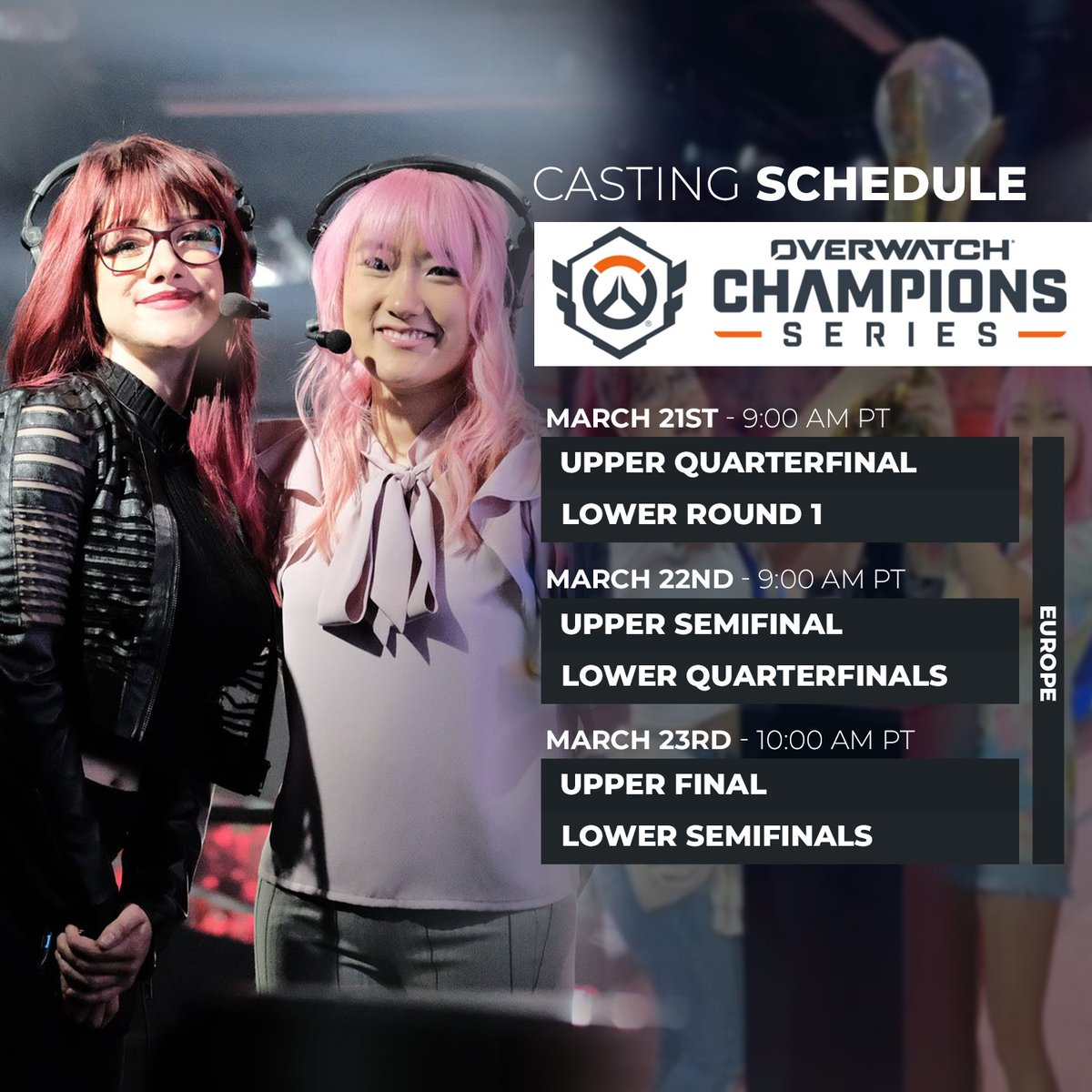 LemonKiwi_'s tweet image. SURPRISE?! 🥳

Making a special guest appearance on #OWCS EMEA this week to cast with @Nekkra 🩷🖤

Thanks for having me @OW_Esports 🫂
See ya tomorrow bright and early