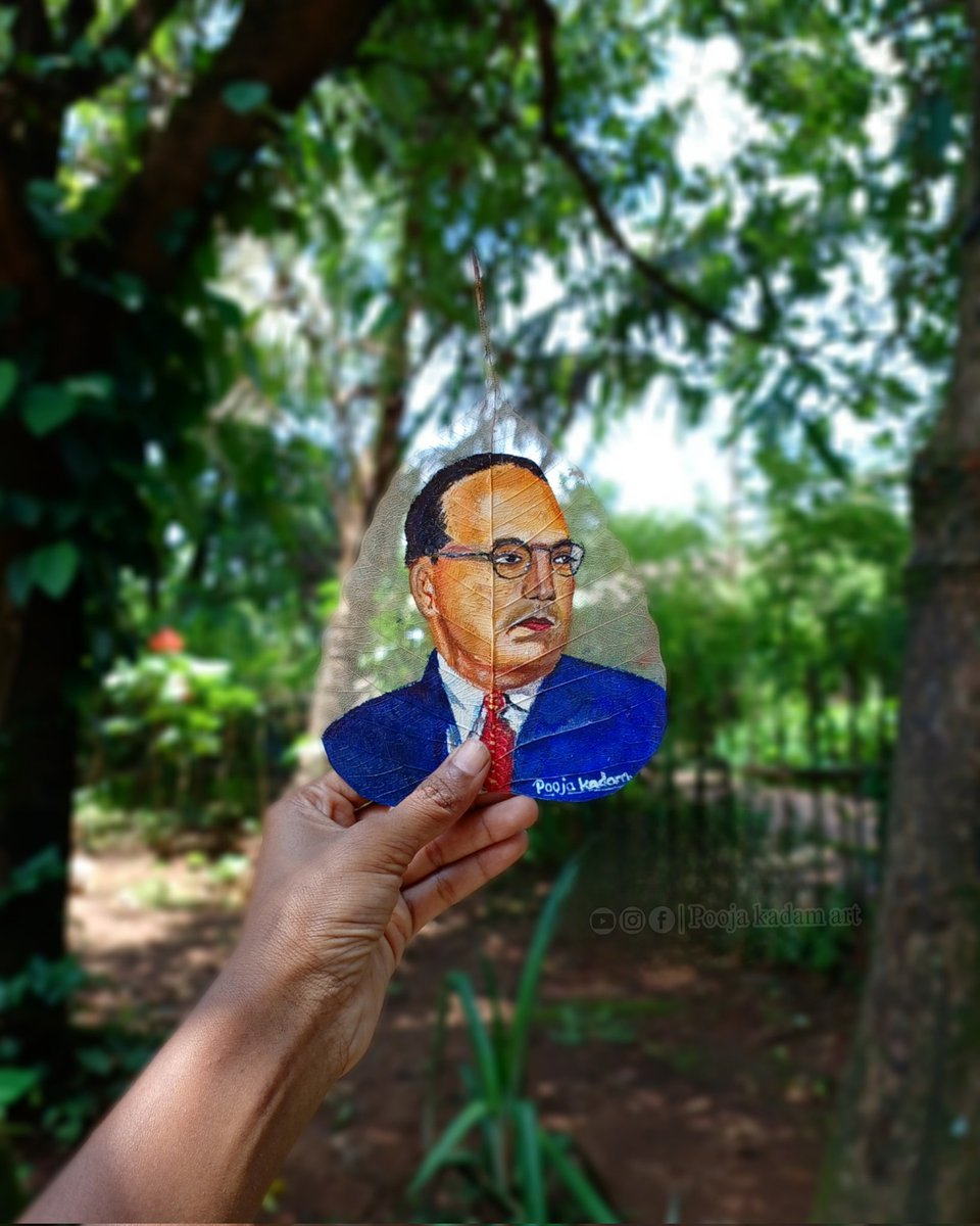 Mahad Chavdar Tale Satyagrah. A Historical Day!! Leaf Art Painting #DrBabasahebAmbedkar Art by -@ArtistPoojaK #jaybhim #chavdartalesatyagrah #महाड_सत्याग्रह