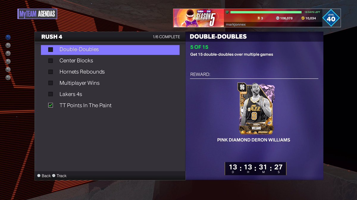 Thank god. You can stack double double agenda for Pink Diamond Deron Williams. #NBA2K24