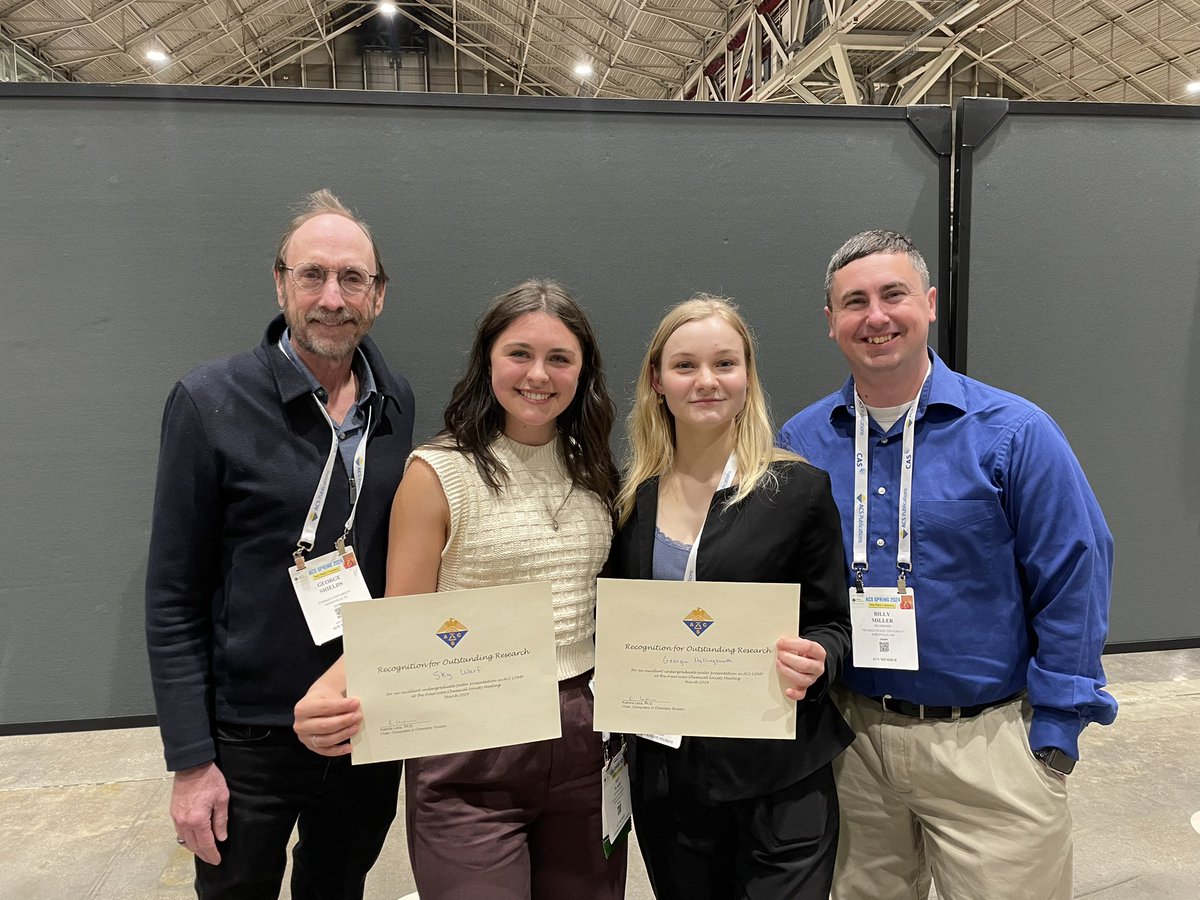 MERCURY Consortium (@mercury_nsf) on Twitter photo Congratulations to MERCURY students Sky Warf and Georgia Hollingsworth on their poster awards at the <a href="/ACSCOMP/">ACS COMP</a> poster session! Sky works with <a href="/ProfShields/">George Shields</a> at <a href="/FurmanU/">Furman University</a>. Georgia works with <a href="/brmilleriii/">Bill Miller III</a> at <a href="/TrumanState/">Truman State University</a>. Amazing work from great undergraduate student researchers! Congratulations to MERCURY students Sky Warf and Georgia Hollingsworth on their poster awards at the <a href="/ACSCOMP/">ACS COMP</a> poster session! Sky works with <a href="/ProfShields/">George Shields</a> at <a href="/FurmanU/">Furman University</a>. Georgia works with <a href="/brmilleriii/">Bill Miller III</a> at <a href="/TrumanState/">Truman State University</a>. Amazing work from great undergraduate student researchers!