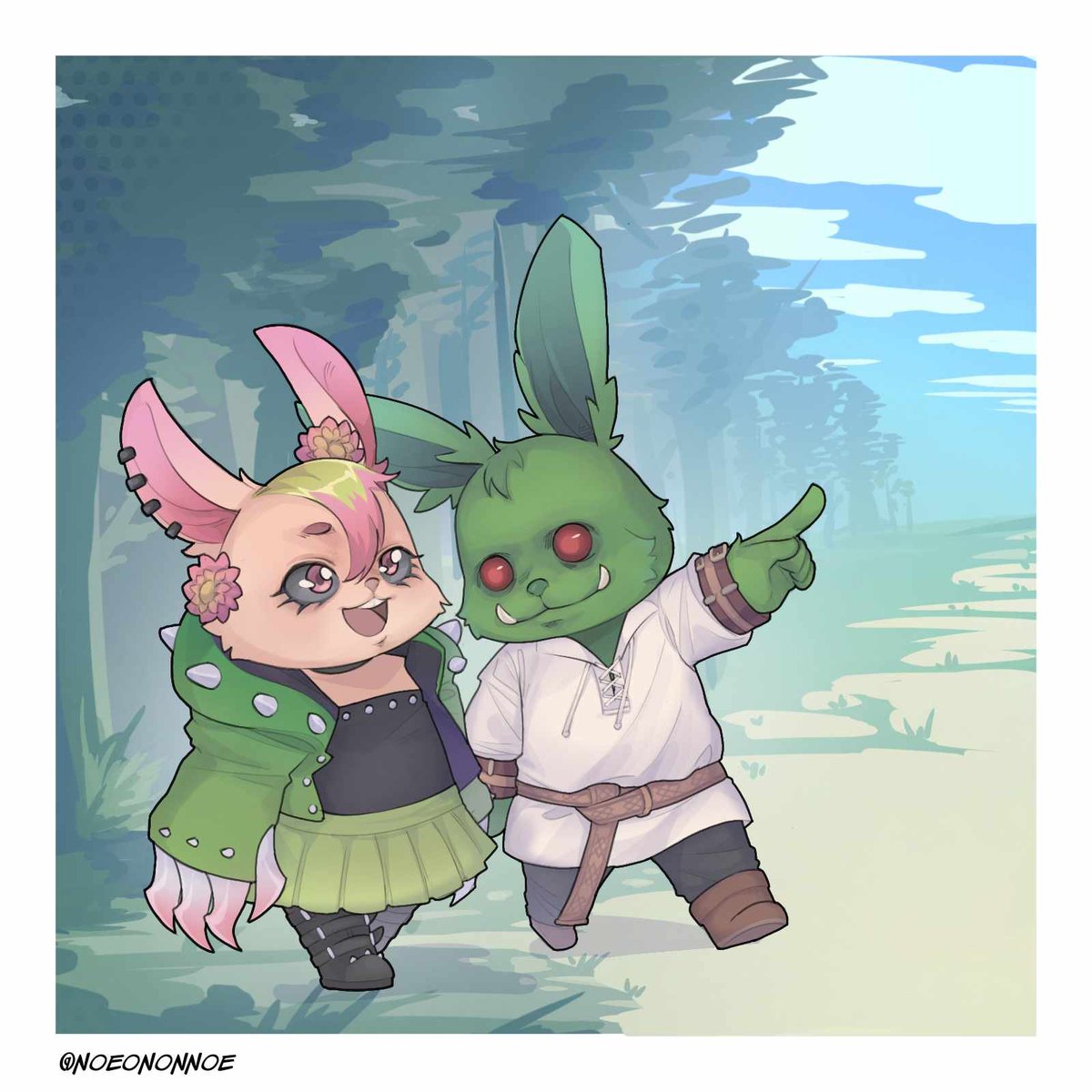 My Husband got art of us and the cuteness !!! MY HEART MELTS !~ #VTuberUprising   #uwu 
@/noeononnoe