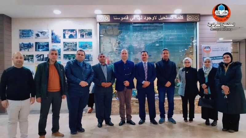 Receiving Ministerial Committee Delegation uomosul.edu.iq/en/libcentral/… @UniversityofMos @cl_uom @4sayf #library #libraries #mosul #Iraq #Awareness #KNOWLEDGE #Humanity #services