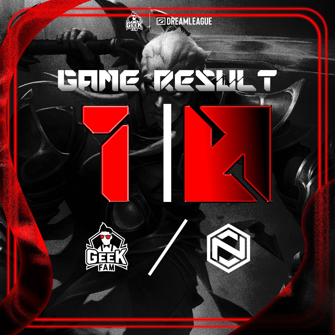 TeamGeekFam's tweet photo. A win for the first round! Just one more to proceed to the next match!
Watch us live at:
https://t.co/7t5H4Jvj7m
#geekfam #OnceAGeekAlwaysAFam #LetsGoGeeks #dota2 #dreamleague #esports #closequalifier #geekvsneon https://t.co/rpRIohCMLf