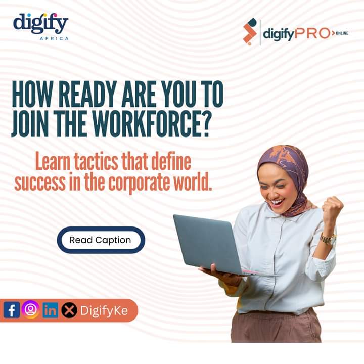 DigifyKE's tweet image. Here are five vital skills necessary for thriving in the corporate environment.

✅ Effective Communication
✅ Adaptability
✅Strategic Planning
✅ Continuous Learning and Development
✅ Strategic Networking

Are you ready to join the workforce?

#DigifyKe