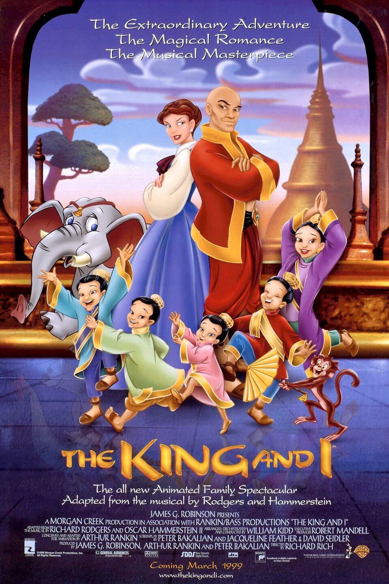 🎬MOVIE HISTORY: 25 years ago today, March 19, 1999, the movie ‘The King and I’ opened in theaters!

#MirandaRichardson #ChristianeNoll #MartinVidnovic #AllenDHong #DavidBurnham #ArmiArabe #TracyVennerWarren #IanRichardson #DarrellHammond #AdamWylie #SeanSmith #RichardRich