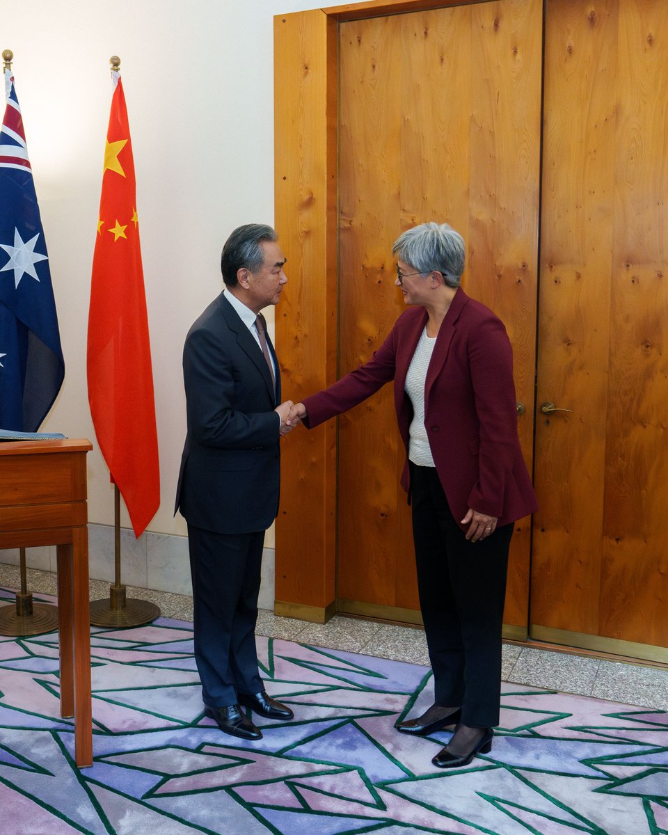 It was good to welcome China's Foreign Minister Wang Yi to Parliament House today for discussions with Foreign Minister Penny Wong. My government is committed to a constructive and stable relationship with China.