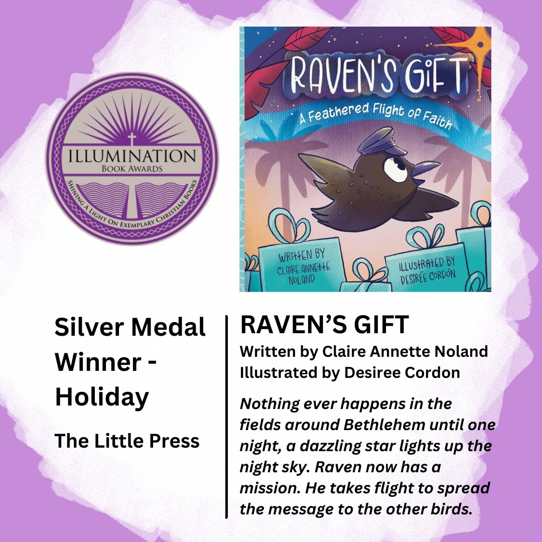The Little Press Publishing (@little_press) on Twitter photo 🎉 Book Celebration Post 🎉
RAVEN’S GIFT, written by <a href="/claire_noland/">Claire Noland</a> and illustrated by Desiree Cordon, is an Illumination Book Award Silver Medal Winner. 🎉 Book Celebration Post 🎉
RAVEN’S GIFT, written by <a href="/claire_noland/">Claire Noland</a> and illustrated by Desiree Cordon, is an Illumination Book Award Silver Medal Winner.