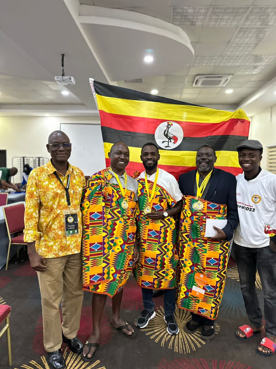 nyamadon's tweet photo. Congratulations to Team Uganda that emerged winner of the Africa Games Open Scrabble Championship in Ghana. To clinch Gold, they had to beat Ghana, Zambia, Nigeria and saw off Liberia in the final. Well done! @ScrabbleUganda @newvisionwire https://t.co/NPvF1dI6aq