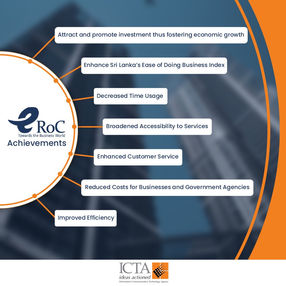 Discover how eROC is reshaping the landscape of corporate services, enhancing transparency, and fostering economic growth. Read more: tinyurl.com/2s8wueay #ICTA #LKA #eROC