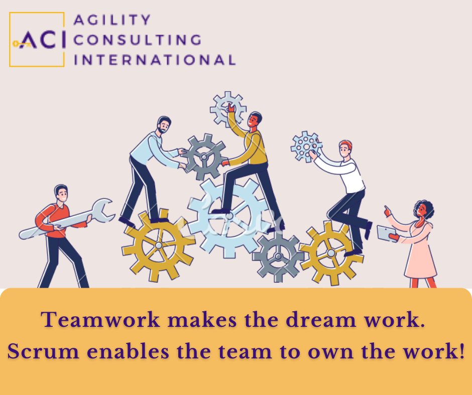 Teamwork makes the dream work. SCRUM enables the team to own the work! 

 #AgileMindset #CollaborativeWork #EmpoweredTeams #EffectiveCollaboration #ProductiveTeam